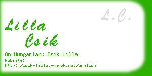 lilla csik business card